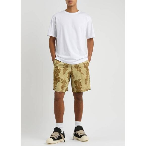 Dries Van Noten Mens Piperi Drawstring Shorts in Dessin A Gold 50 L - Picture 1 of 4